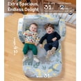thumbnail image 3 of Sofá para niños pequeños Little Dove, convertible 2 en 1, diseño de dinosaurio, 3 of 9