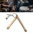 thumbnail image 4 of Miniature Drumstick Keychain With Lock Light weight Percussion Practice Tool Metal Percussion Accessory, 4 of 11