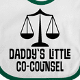 thumbnail image 4 of Inktastic Daddy Little Co Counsel Lawyer Boys or Girls Baby Bib, 4 of 4