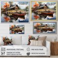 thumbnail image 4 of Designart "Brown Lakehouse Reflections Of silence I" Lake House Cottage Wall Art Print, 4 of 5