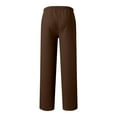 thumbnail image 5 of Wdgfv Boys Bootcut Jeans Boys Casual Sweatpants Elastic Waist Drawstring Loose Fit Wide Leg Joggers Comfortable Long Pants For Kids Daily Wear Athletic Play Brown 7-8 Years, 5 of 5