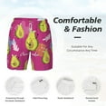 thumbnail image 4 of Kdxio Pink Green Avocado Print Men'S Swim Trunks With Compression Liner 7 Inch Inseam Quick Dry Swim Shorts, 4 of 7