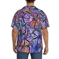 thumbnail image 5 of JUNZAN Mens Casual Button Down Shirts Short Sleeve Watercolor Butterflies Print Shirt-X-Large, 5 of 7