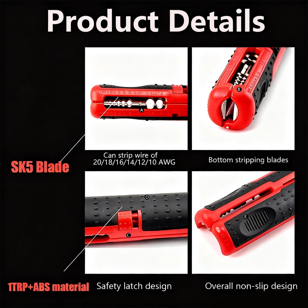 Wire Stripper Multi-Functional Electrician Cable Dismantling Stripper Crimper 8-13mm Low-Voltage Round Cable Hand Stripping Tool
