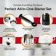 thumbnail image 3 of 7 Pc All-In-One Espresso Machine & Cappuccino Maker Barista Bundle Set w/Built-In Steamer & Frother (Inc: Coffee Bean Grinder, Portafilter, Milk Frothing Cup, Spoon/Tamper & 2 Cups), Stainless Steel, 3 of 5