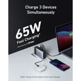 thumbnail image 5 of Anker 2-in-1 Portable Charger,10000mAh Power Bank with 65W Wall Charger, 2 USBC+USB-A GaNPrime Charging for iPhone 13, Samsung,MacBook, Dell, 5 of 6