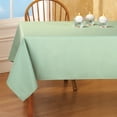 thumbnail image 2 of Collections Etc Basic Solid Color Rectangular Tablecloth Linen, 60" W x 90" L - Fits All Common Sized Rectangular Tables, Durable Hand Washable or Machine Washable, Sage Green, 60" X 90", 2 of 7