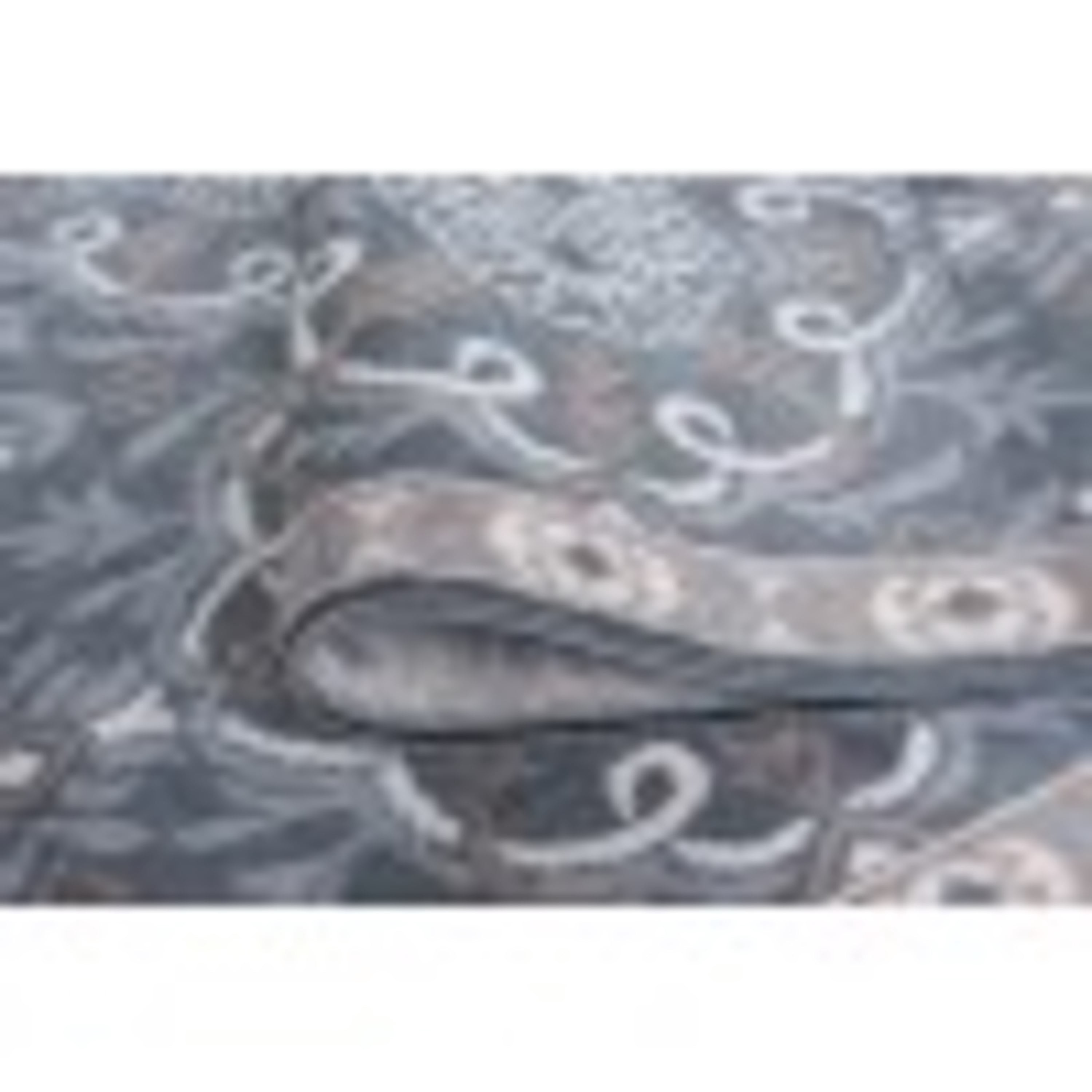 Hampton Traditional 2' x 10' Gray and Beige Polypropylene Indoor Area Rug