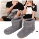 thumbnail image 2 of Calentar Los Zapatos de Calentamiento Los Pies, Zapatos Eléctricos de Peluche y Cálidos Recargs Por USB, Zapatos Calentamiento Antideslizantes para Mujeres y Hombres (Gris), 2 of 3