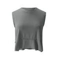 thumbnail image 4 of Fnooota Women's Tank Tops, Athletic Loose Fit Sleeveless Yoga Summer Shirts Gray Size M, 4 of 9