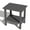 Gray, variant on Modern Adirondack 2-Tier Side Table with Wood-Like Grain, HDPE All-Weather Outdoor Table for Lawn, Garden, Beach – Stackable & Zero Maintenance -Black