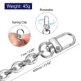 thumbnail image 2 of Uxcell 24"x0.28" Purse Chain Strap, Purse Handle Shoulder Bags Replacement Strap, Silver, 2 of 5