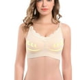 thumbnail image 2 of Hinvhai Ladies Traceless Comfortable Breathable No Steel Ring Front Buckle Breastfeeding Bra Woman Underwear On Clearance Beige 10(XL), 2 of 9