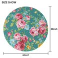thumbnail image 6 of Pioneer Flower Floral Print Pattern Round Tablecloth 60"x60",Wrinkle Wipeable Table Cloth for Kitchen Dining Room Picnic Patio Party, 6 of 6