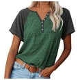 thumbnail image 1 of Betiyuaoe T Shirts T-shirt à Col Rond Manches Courtes pour Femme Haut Décontracté, 1 of 8