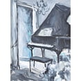 thumbnail image 2 of Stevens, Allayn 12x14 Black Ornate Wood Framed with Double Matting Museum Art Print Titled - Piano Blues I, 2 of 4