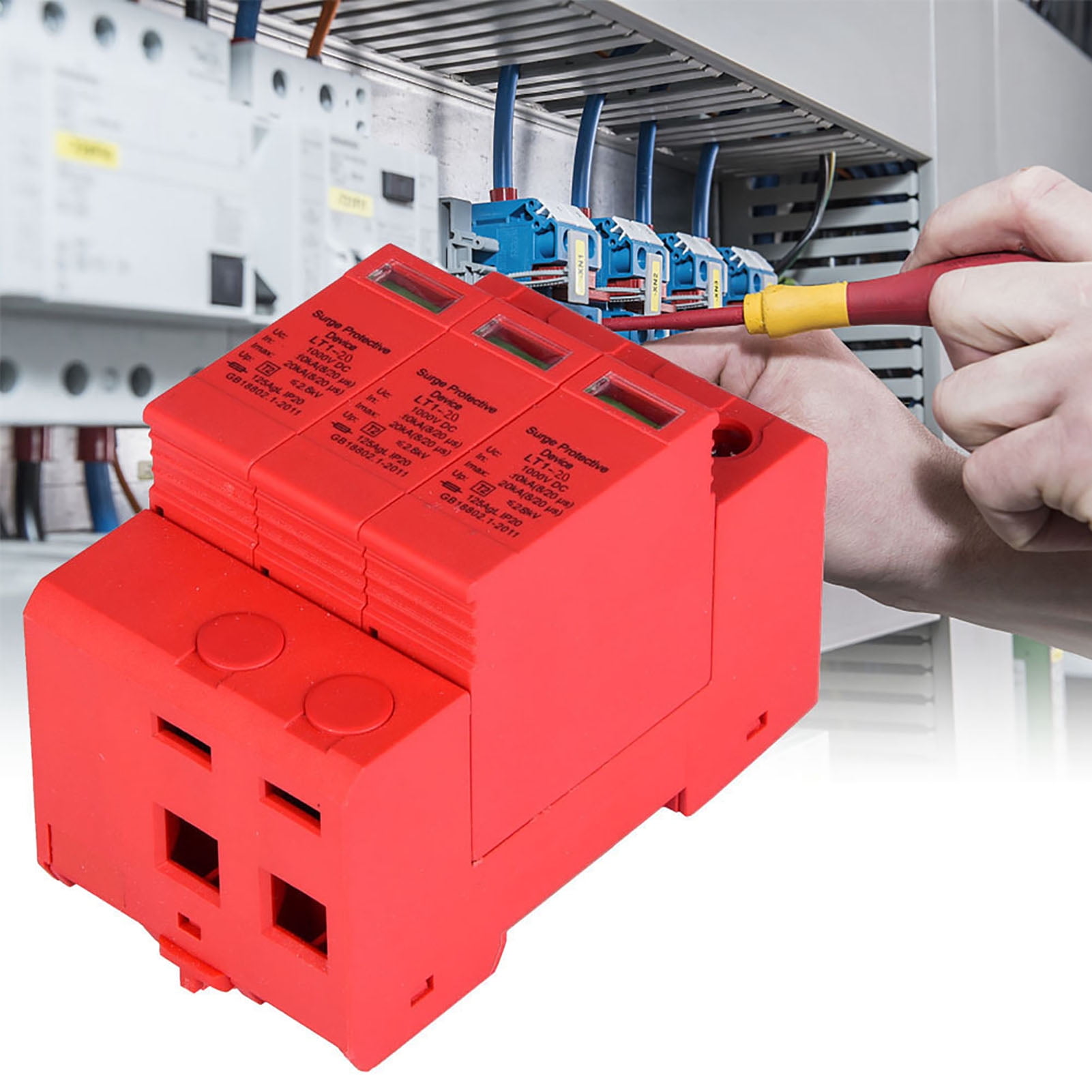 Surge Protective Device, Built-in Over-Current 3P 3.0KV DC Surge Protector, DC Power Surge Protector, For  Protection  For Surge