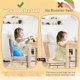 thumbnail image 5 of Asiento elevador Monniebaby portátil ajustable para niños pequeños, azul, 5 of 6