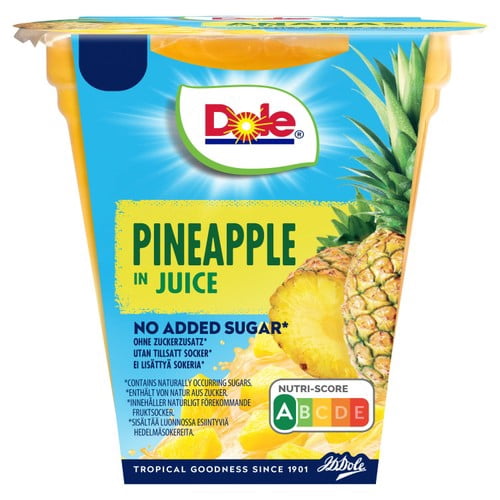 Dole Tropical Gold Pineapple Chunks in Juice Fruit Pot 198g, British Import (Pack of 3)
