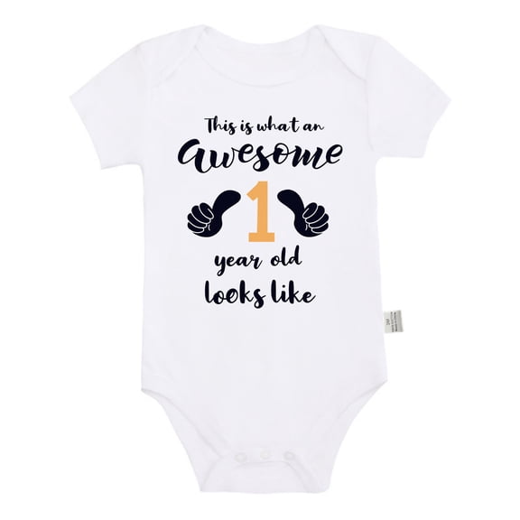 SUYIDA Baby Bodysuit Romper for Boys First Birthday Outfit Everyday Wear Comfortable Soft Cotton Jumpsuit Romper