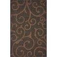 thumbnail image 1 of Unique Loom Botanical Collection Abstract Swirls Transitional Indoor and Outdoor Flatweave Area Rug, 5 x 8 Feet, Chocolate Brown/Black, 1 of 1
