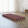 thumbnail image 3 of Tropical Foldable Mattress, Exotic Parrot Birds Flying, 74.8" x 35.4", Mustard Dark Grey and Purple, by Ambesonne, 3 of 4