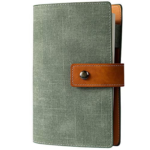 CAGIE A6 Refillable Faux Leather Traveler Notebook Binder Journals 6 Ring Binder Personal