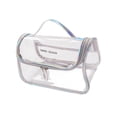thumbnail image 4 of Bolsa de maquillaje transparente impermeable Fernando organizadora de cosméticos de viaje Gris, 4 of 8