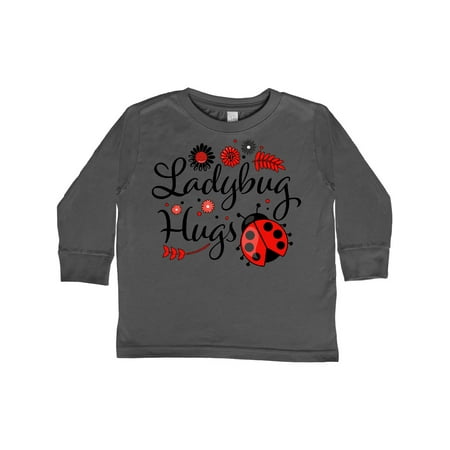 

Inktastic Ladybug Hugs with Cute Ladybug and Flowers Gift Toddler Boy or Toddler Girl Long Sleeve T-Shirt
