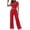 08-Wine, variant on Diufon Womens 2 Piece Sets Summer Short Sleeve Crop Tops Drawstring Wide Leg Pants with Pockets Matching Outfits
