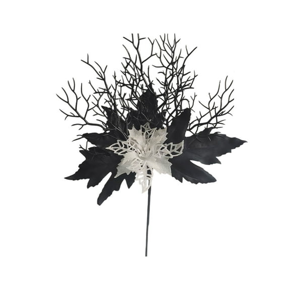 YIKA Halloween Decoration Halloween Artificial Black Dead Branch With Flowers Colorful Small Flowers Home Decor Artificial Artificial Branch F3Halloween Yard Decor