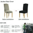 thumbnail image 5 of Chair Slipcover, AUCHEN Super Stretchy Dining Chair Covers Set of 4, Parsons Chair Protector Covers Chair Covers for Dining Room, Furniture Protector Covers for Restaurant Hotel Ceremony (Black), 5 of 9