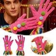 thumbnail image 1 of Product Event & Party | Clown Accessory with Colorful Pom Poms and Ruffled for Carnival Circus Halloween Party 2PCS, 1 of 4