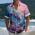 thumbnail image 6 of adaychics Mens Hawaiian Shirts Sea Turtle Short Sleeve Button up Beach Shirts Summer Casual Tops Daily Wear, 6 of 7