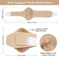 thumbnail image 3 of Foot Arch Support Brace - Plantar Fasciitis Braces/Sleeves for Men &Women, Wrap Corrector for Flat Foot, Pain Relief, Fallen Arches - Feet Compression Sleeve Strap - Gel Bands Inserts, 1 Pairs Beige, 3 of 8