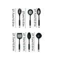 thumbnail image 7 of Bxaolu Cooking Utensils Set of 6, Plastic Kitchen Utensils with Handle, Non-stick Cookware Friendly,Heat Resistant, Includes:Spatula/Turner/Serving Spoon/Soup Ladle/Slotted/Spaghetti Server(Black), 7 of 7
