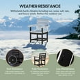 thumbnail image 3 of WestinTrends Ashore 6-Piece Outdoor HDPE Patio Dining Table Set with Bench, Black, 3 of 13