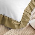 thumbnail image 3 of Ayanshi Bedding Dual Tone Ruffle Pillow Shams Set of 2, 26X26 - Ruffled Design Pillow Covers 26X26 Soft & Smooth - Decorative Pillow Cases 26X26 - (White-Taupe), 3 of 7