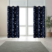 Btomtd Curtain Overlay Panel Pair, Elegant Layering Blackout Curtains for Bedroom Window, Sheer Curtain Panel for Decor and Light Filtering - 51.96"x62.99", Navy
