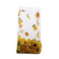 Autumn Leaves Clear Cello Party Bags - 7 1/2in. x 3 1/2in. x 2in. - 20 Pack