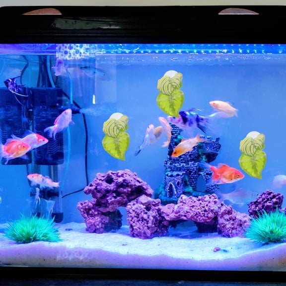 ETEREAUTY Green Plastic Betta Fish Leaf Hammock Aquarium Accessory for Spawning Nest and Resting Spot
