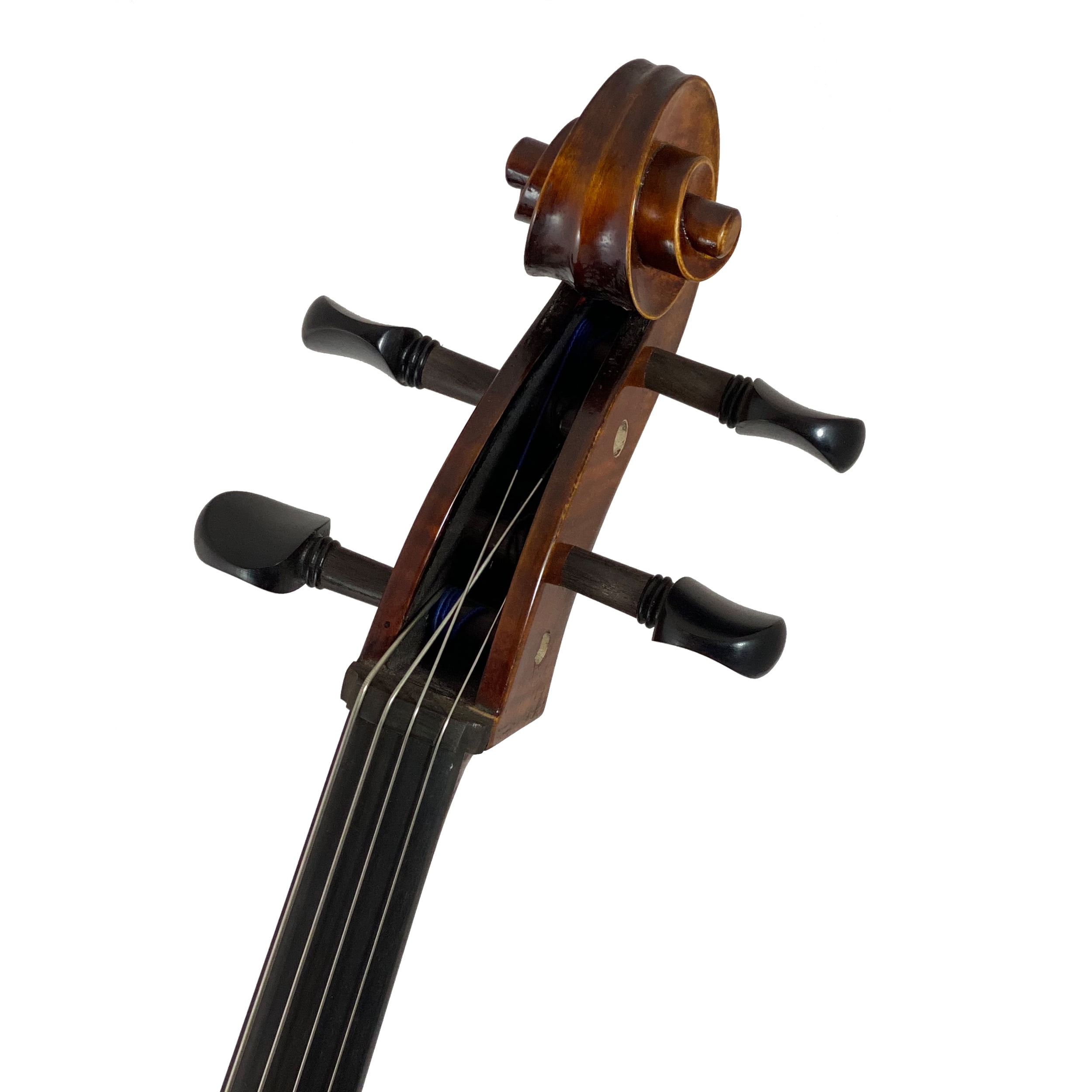 D’Luca Flamed Ebony Inlaid Professional Cello Outfit W/Padded Gig Bag, 3/4 Size