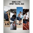 thumbnail image 3 of Gonex 45L Travel Duffel Bag for Men, 3 in 1 Extra Large Gym Bag Backpack with Shoes Compartment for Weekender Sports Workout, 3 of 6