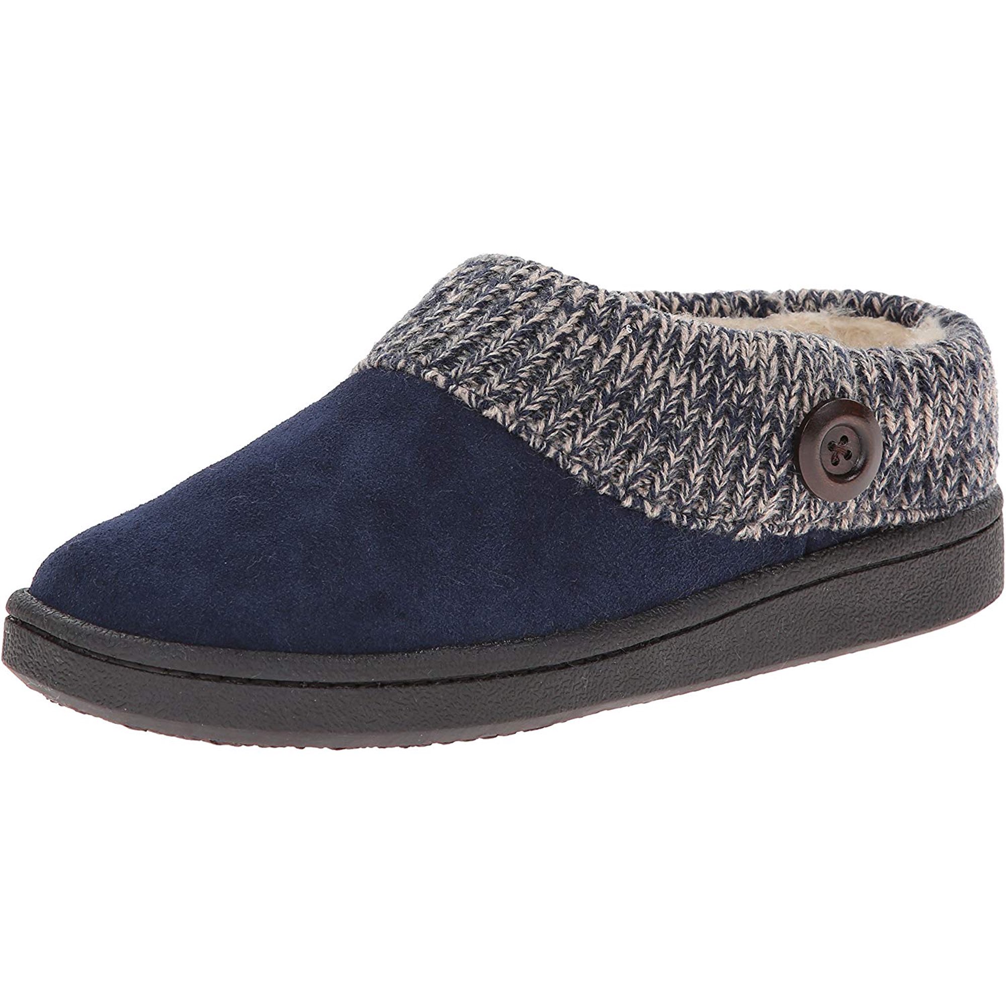 Clarks Women's Knit Scuff Leather Slipper Mules Sweater Cuff Clog (5, Blue)  - Walmart.com
