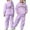 Purple, variant on Tiijoy Sweatsuit for Girls Los Angeles Print Hoodie Joggers Outfits, Sizes 2-3T