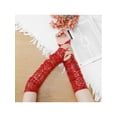 thumbnail image 7 of Women's Long Hook Finger Sequins Fingerless Arm Sleeves Shiny Bling Cosplay Gloves for Female Costume Vintage Opera Dance Party Red, 7 of 7