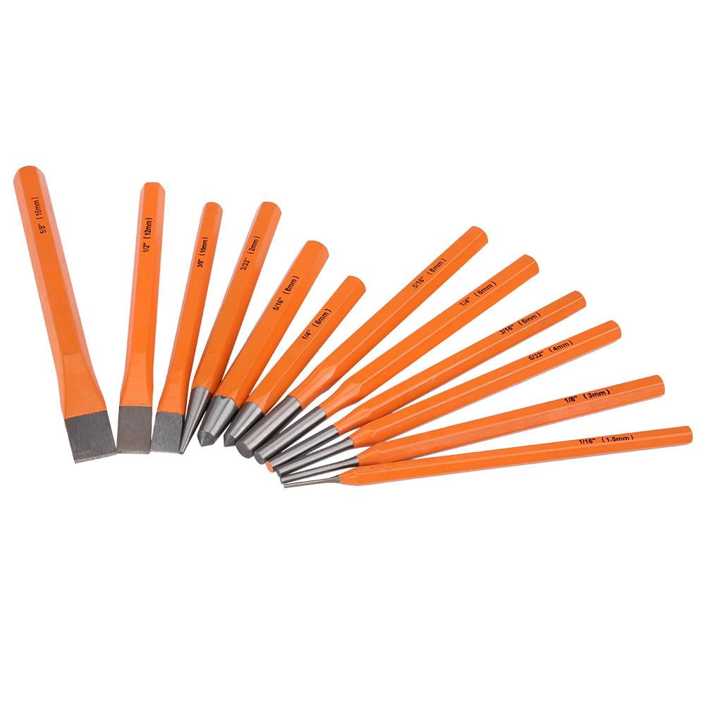 HERCHR Steel Chisel, Mechanics Chisel, 12 Pcs Professional Mechanics