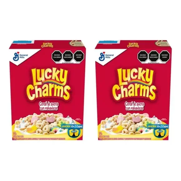 2 Cajas Lucky Charms Cereal 2.6 Kg