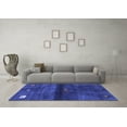 thumbnail image 3 of Ahgly Company Indoor Round Abstract Blue Contemporary Area Rugs, 6' Round, 3 of 4