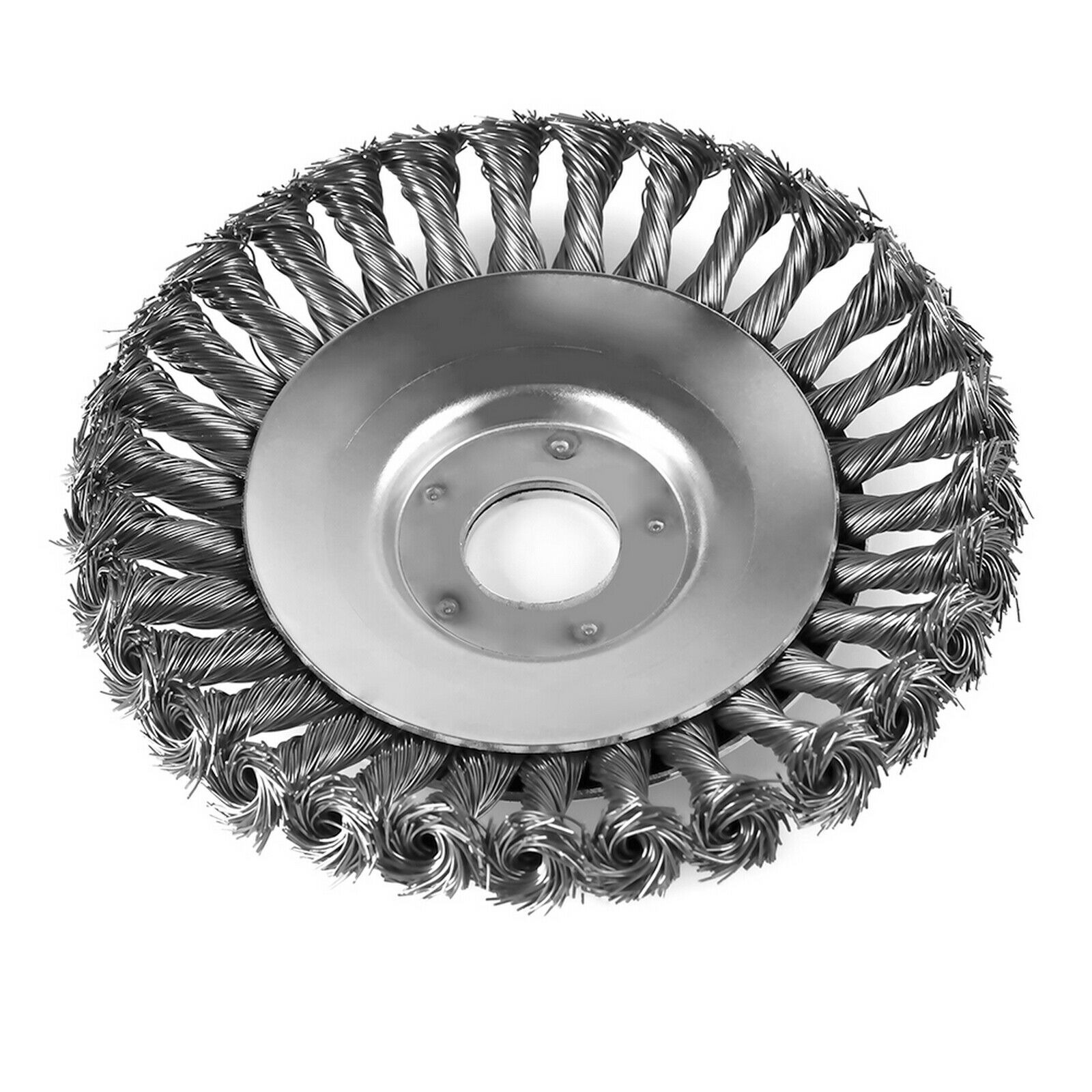 8 Inch Steel Wire Wheel Brush Cutter / Weed Eater Trimmer Head With Adapter Kit